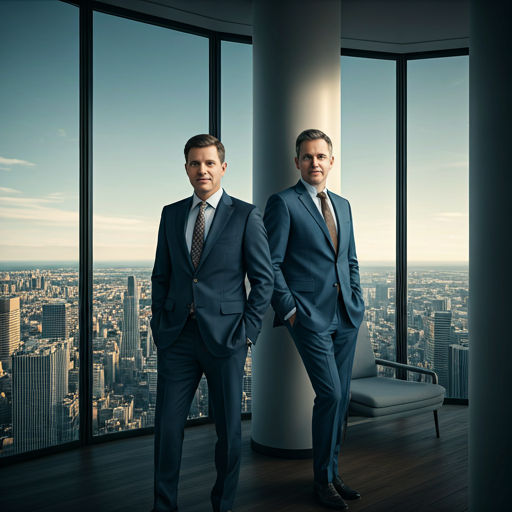 K&T business founders in a modern office